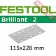 Шлифовальные листы FESTOOL Brilliant 2 STF 115x228 P80 BR2/10