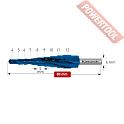 Сверло ступенчатое по металлу HSS-XE Blue-Dur 4-12х80 мм цилиндрический трехгранный хвостовик KARNASCH 20.1447