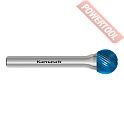 Борфреза твердосплавная с покрытием Blue-Tec форма D 8х6х6х180 мм насечка HP-5 KARNASCH 11.5033-065